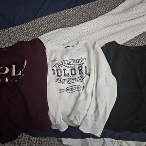 Ralph Lauren Sweatshirt Set - Maroon, White, Black
